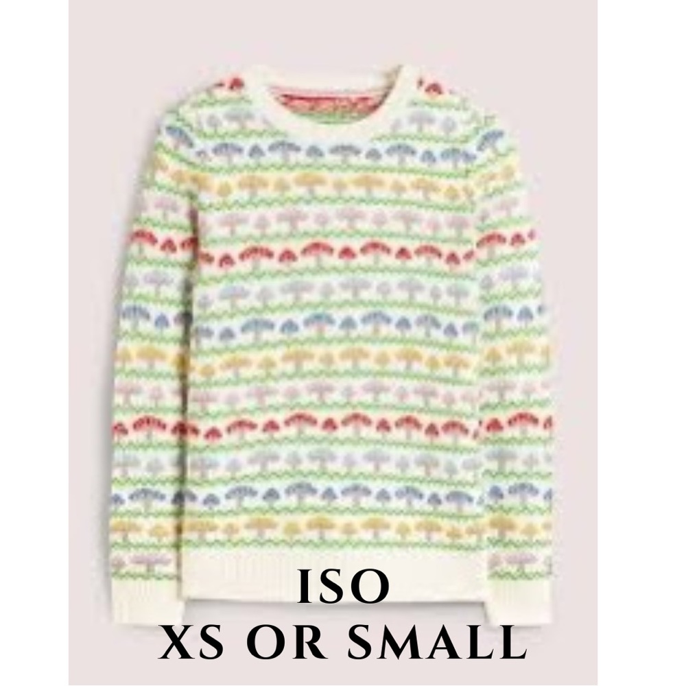 Boden Mushroom Fair Isle Sweater